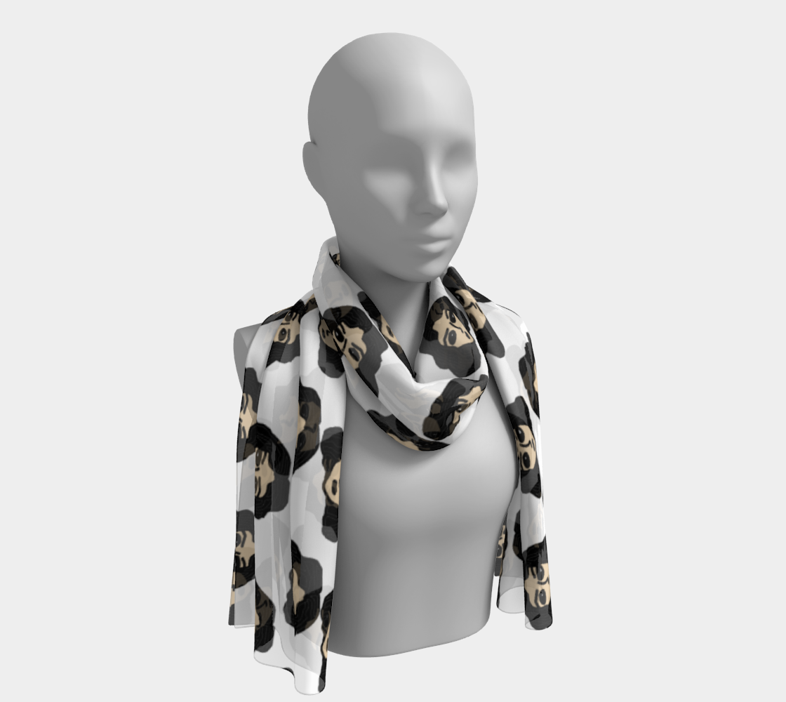 30s girl pattern scarf