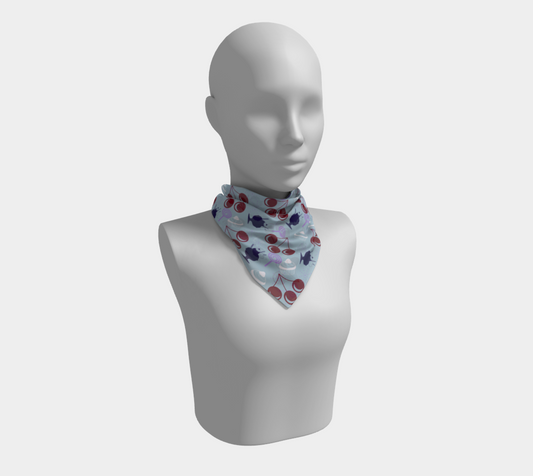 sky cherry scarf