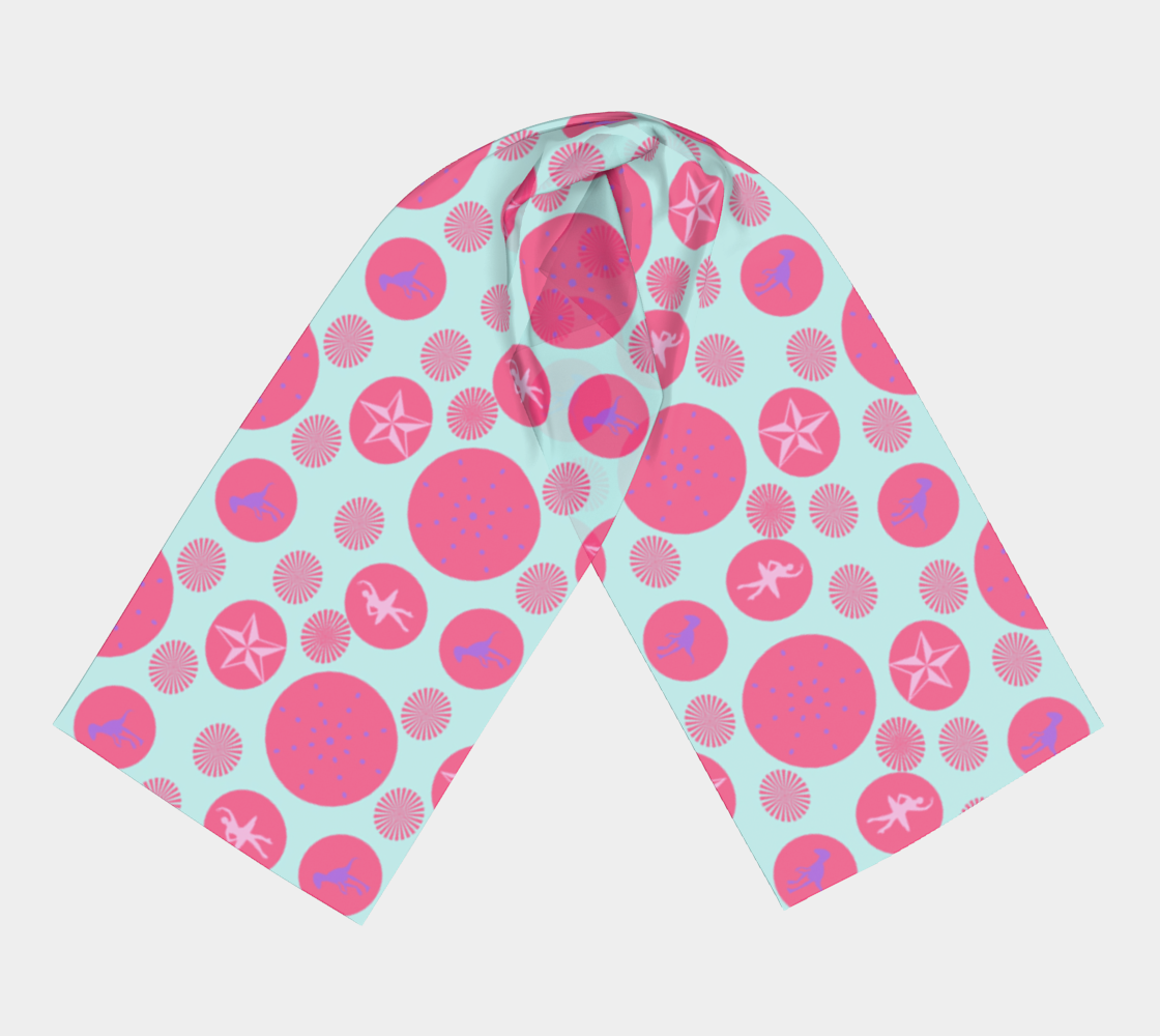 blue retro dots scarf