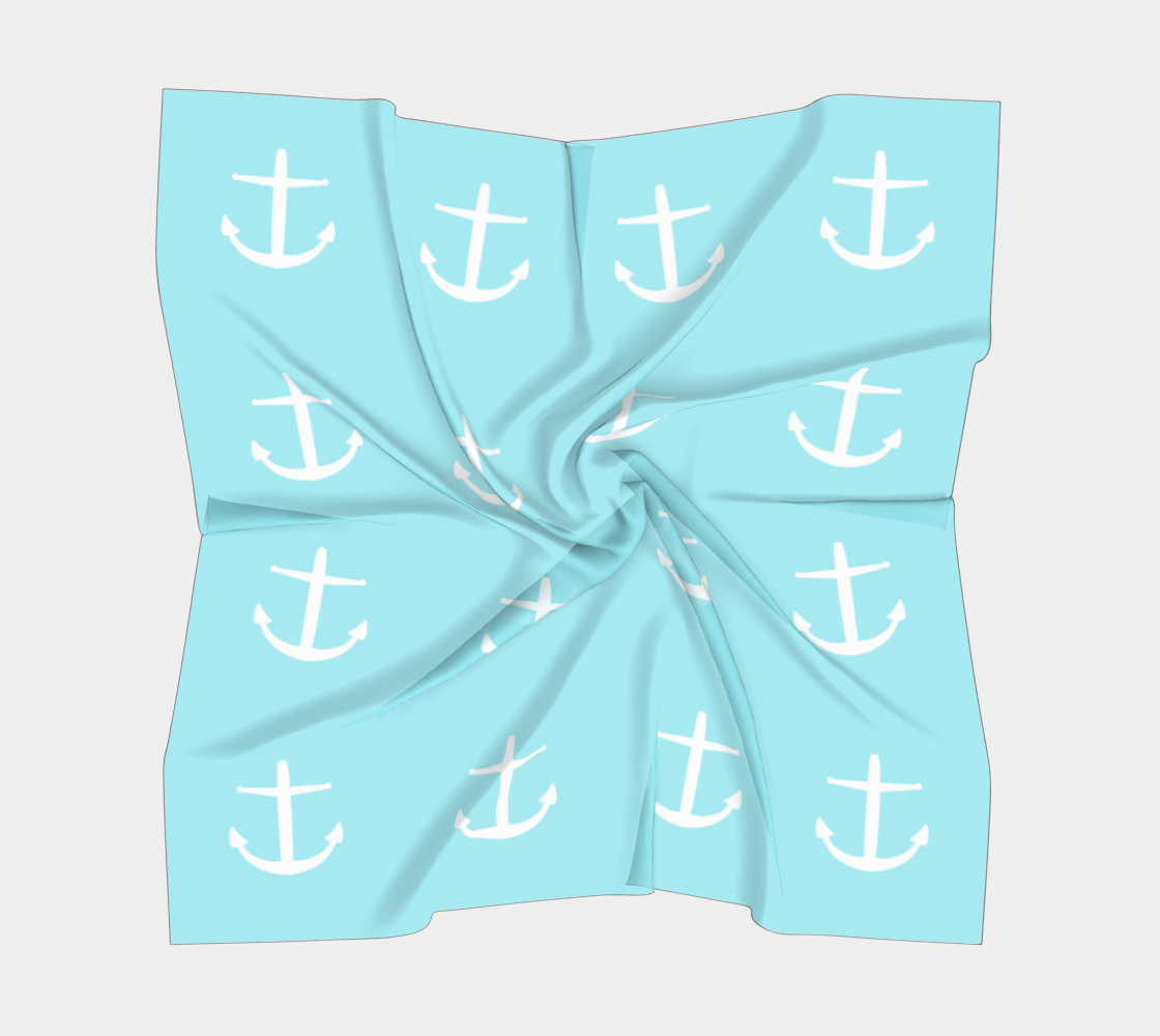 aqua anchor scarf