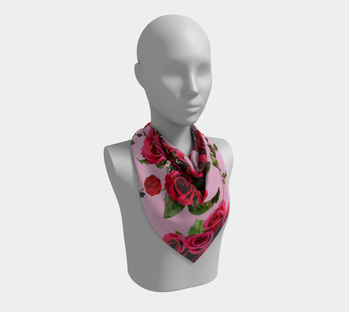 roses pink scarf