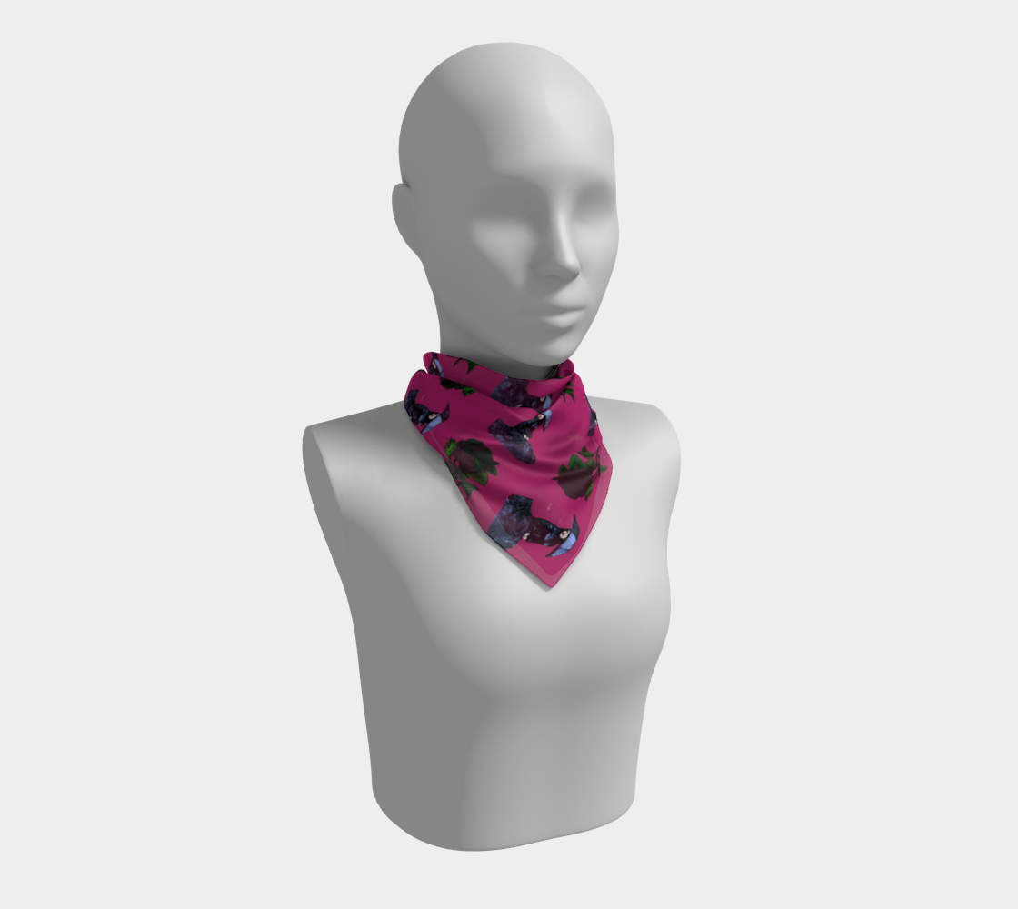 gothic girl rose pink pattern scarf