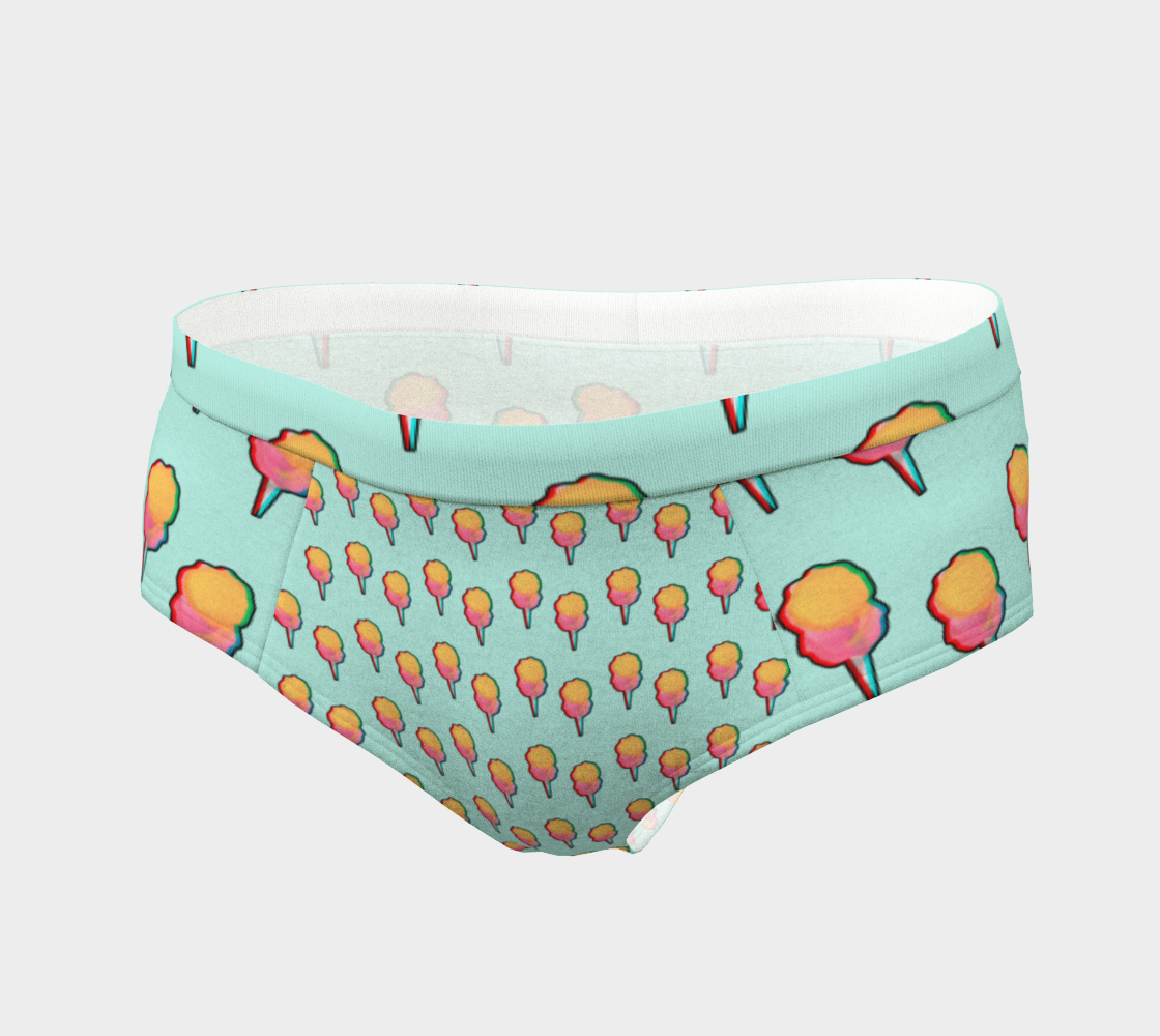 cotton candy pattern aqua 3d cheeky briefs