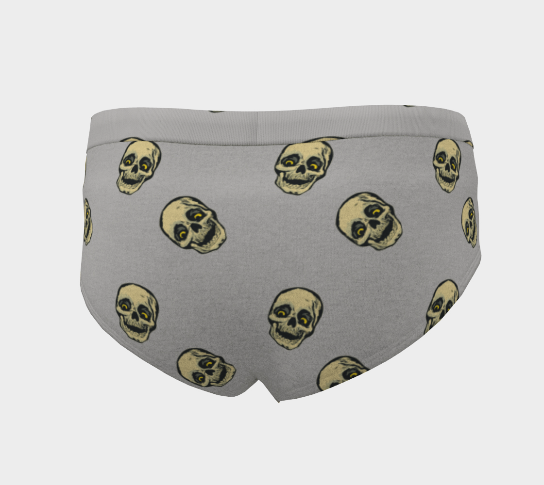 skull grey pattern cheeky briefs