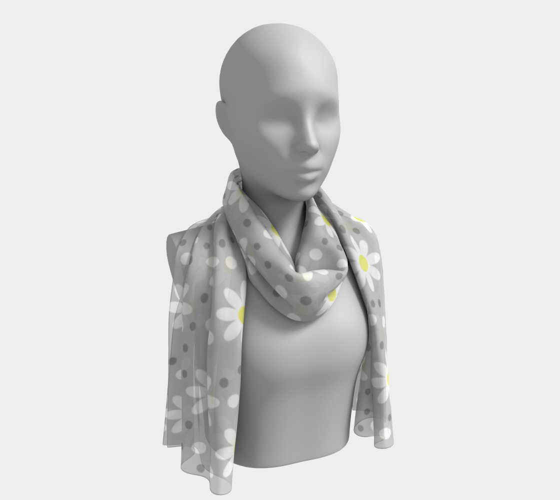 daisy dots grey scarf