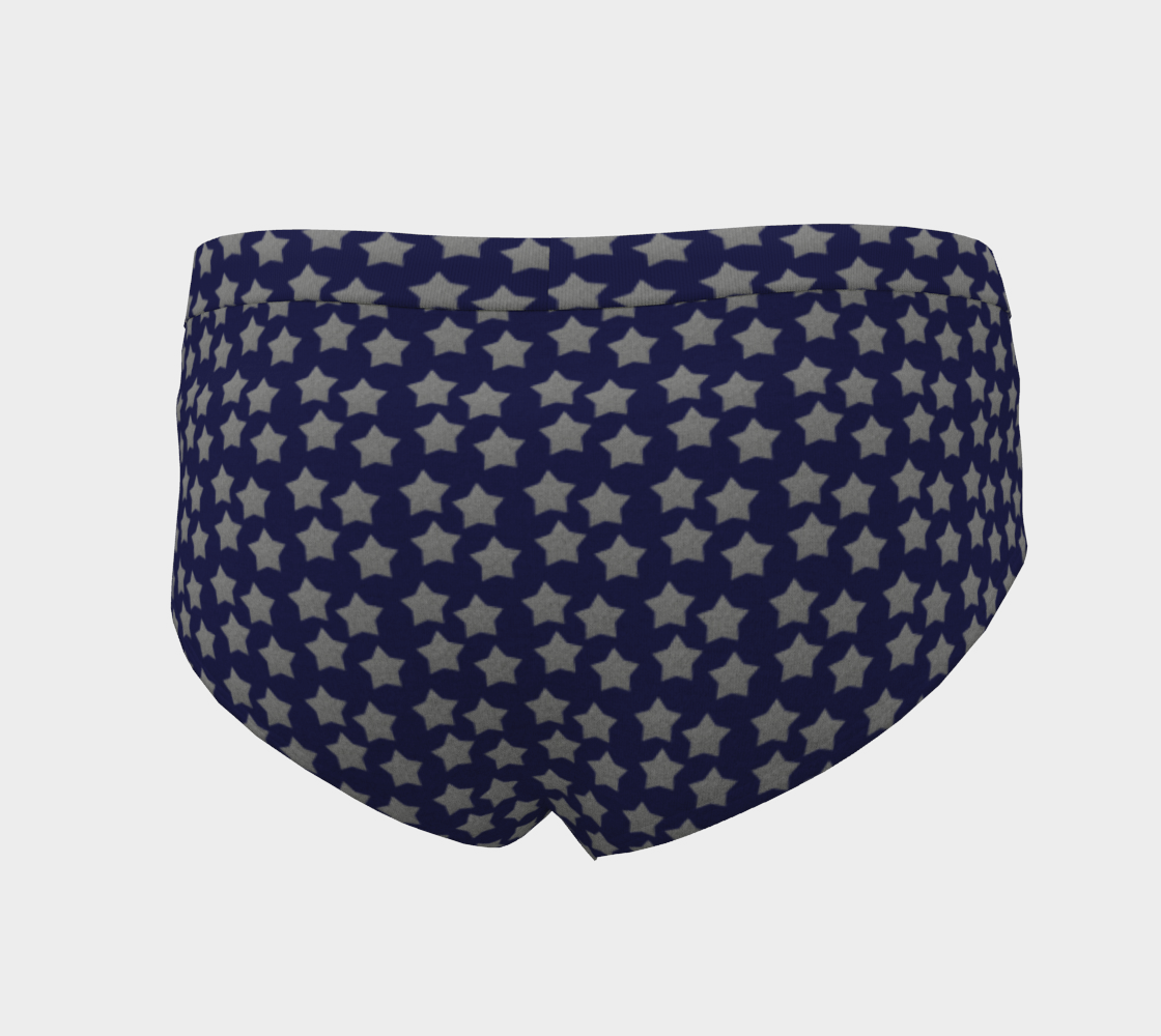 grey star navy blue cheeky briefs