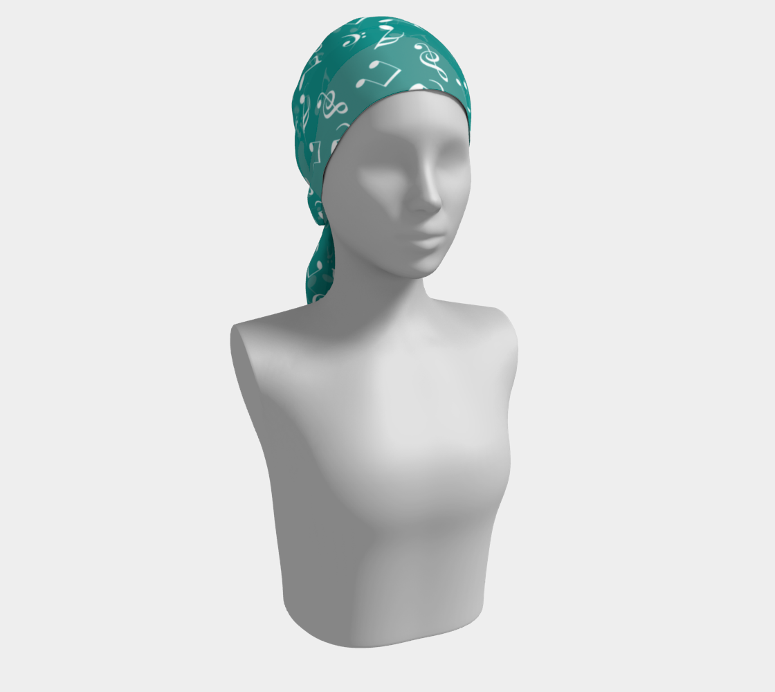 teal music scarf