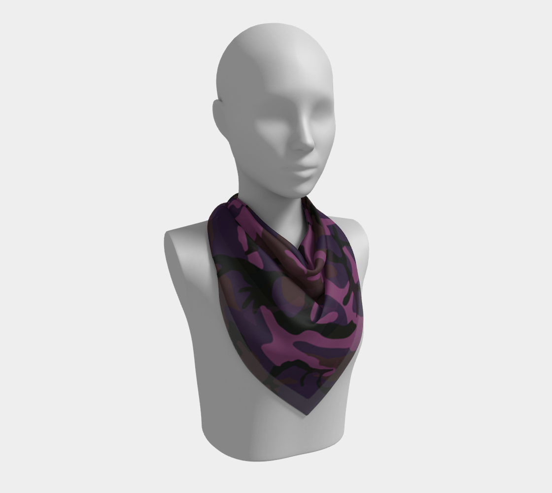 Camouflage violet scarf