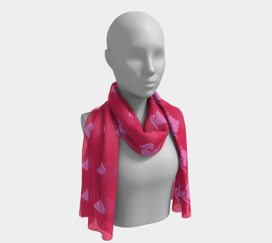 punk heart pink scarf