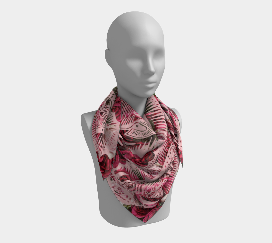 guadalupe roses scarf