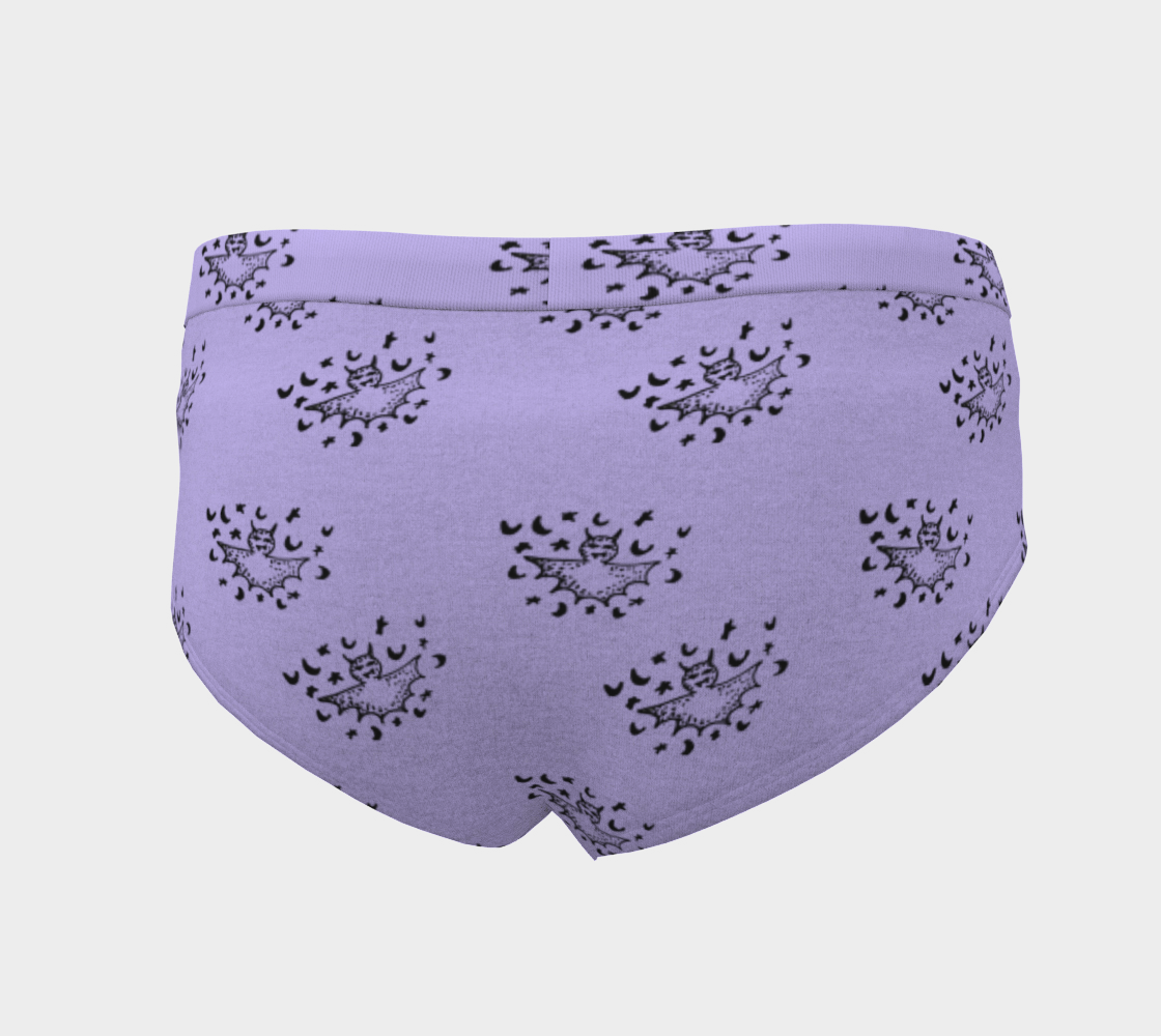 zodiac bat lilac cheeky briefs