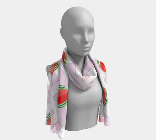 watermelon chevron scarf