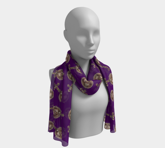 victorian crosses purple scarf