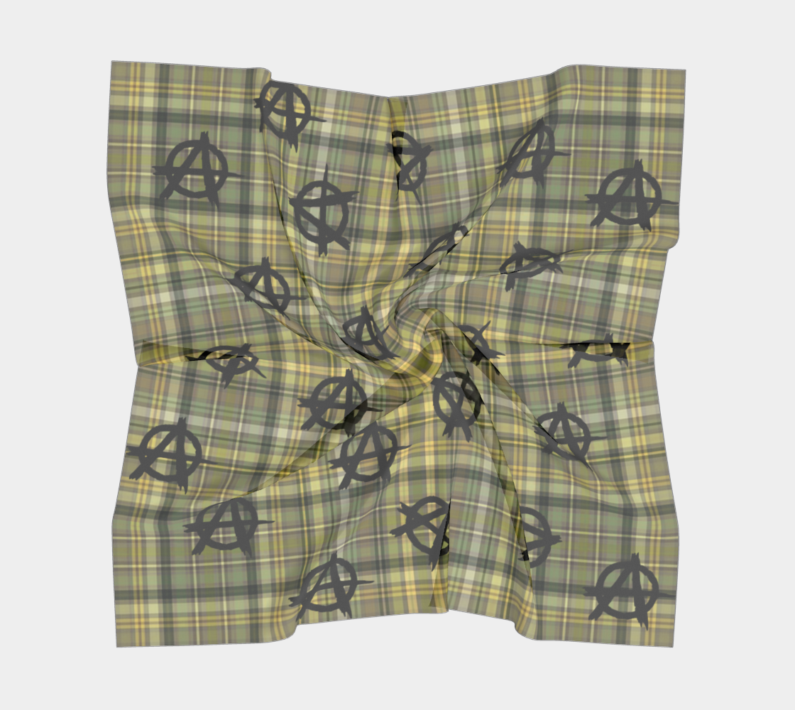 yellow plaid anarchy scarf