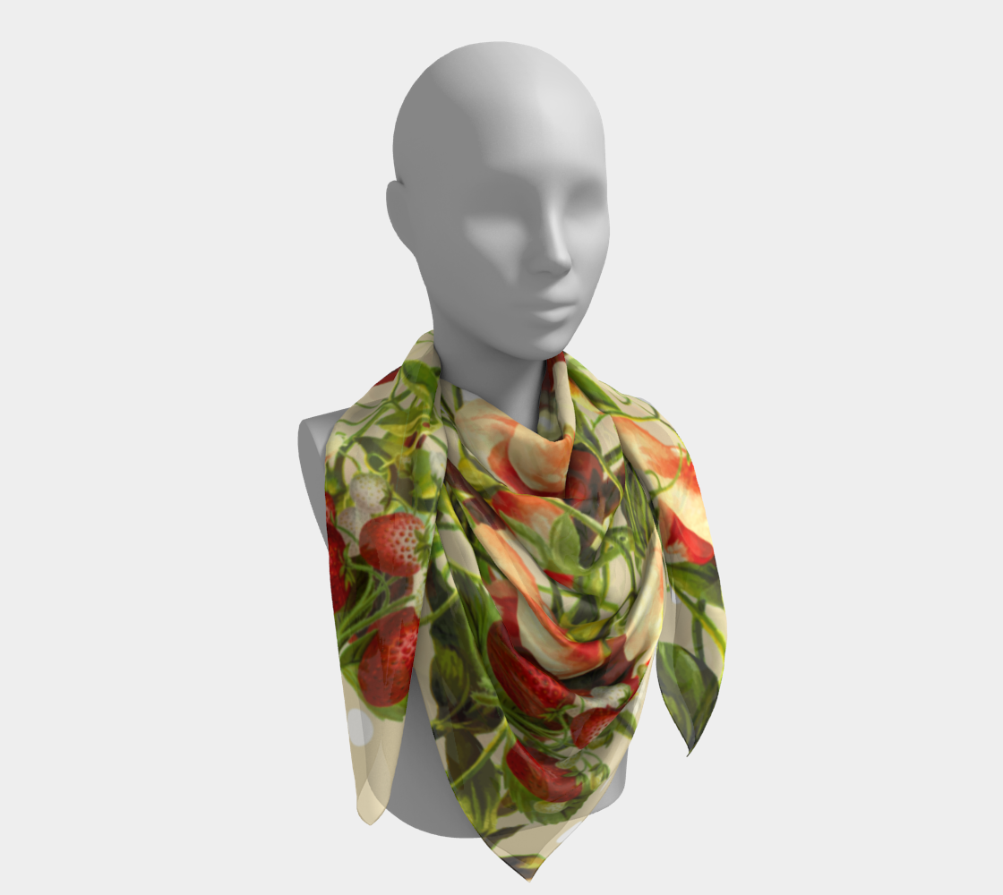 fruit blossom beige scarf