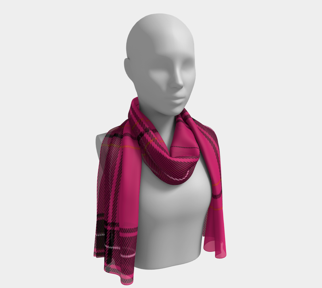 dark pink plaid scarf