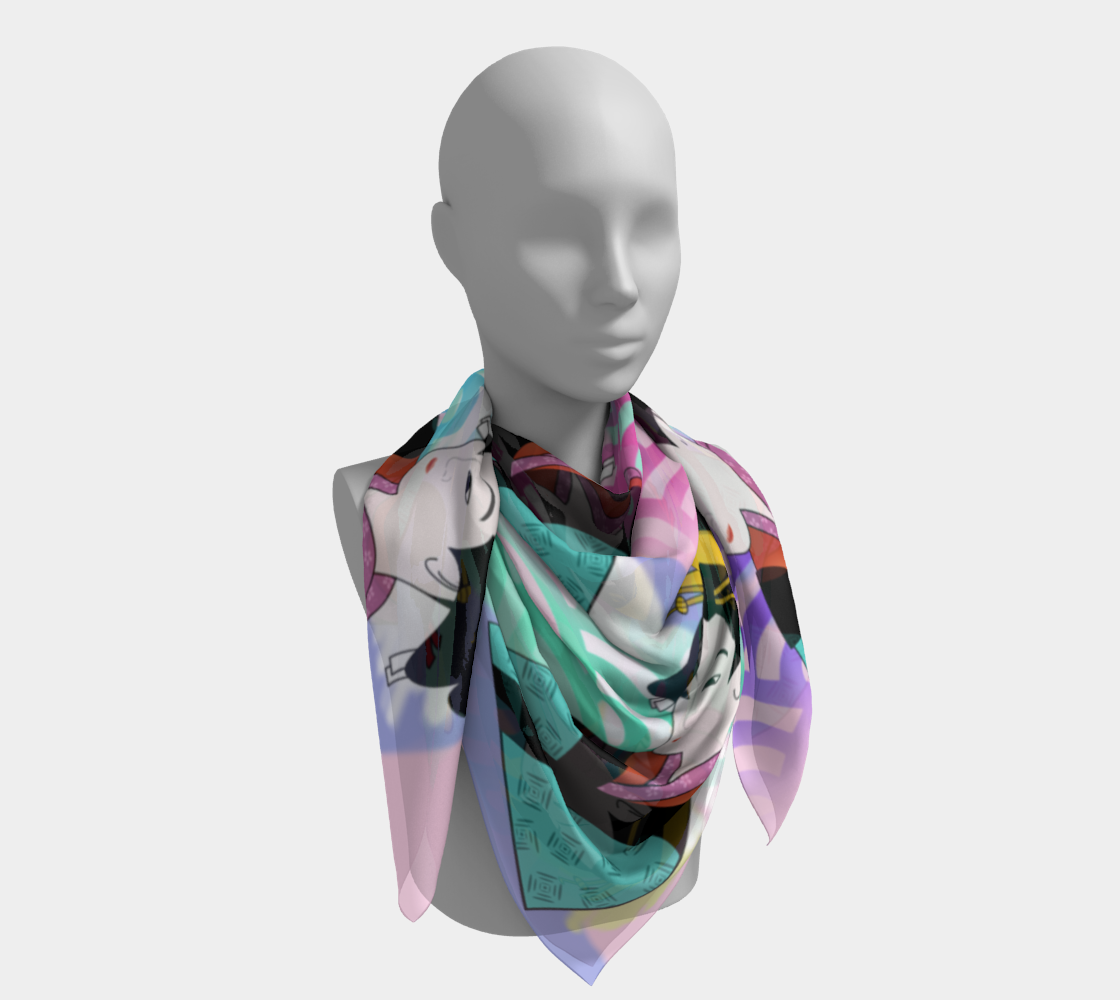 japanese abstract scarf