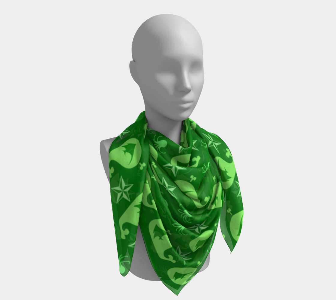 green sea whales scarf