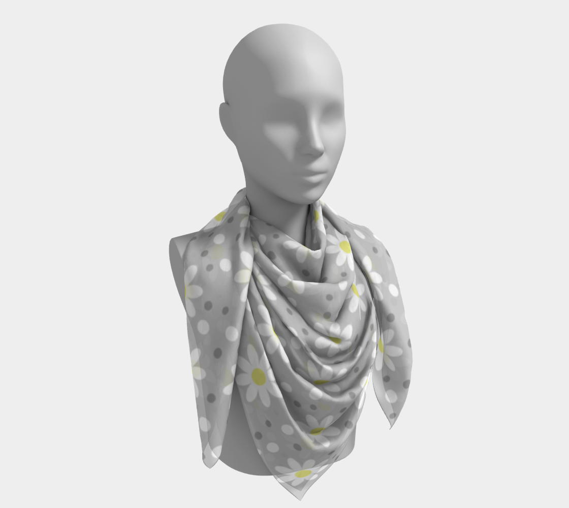 daisy dots grey scarf