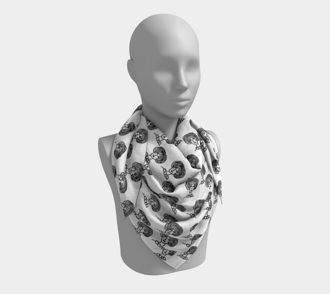 20s girl white scarf