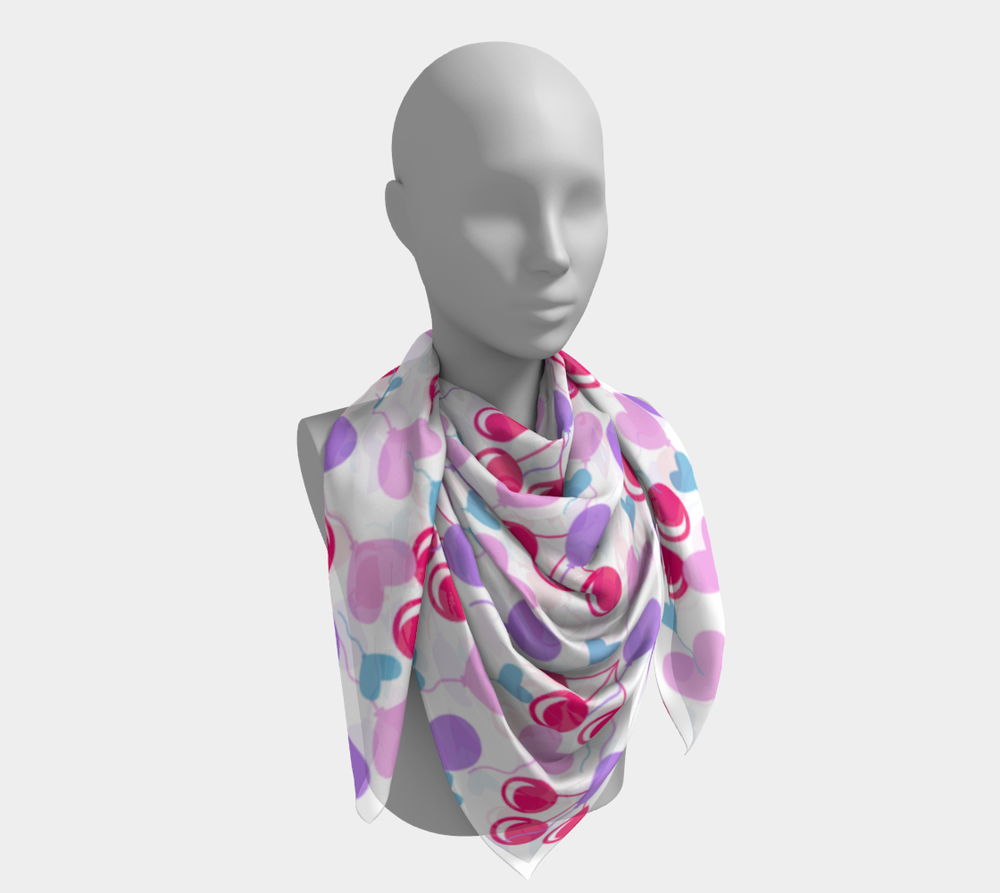 pastel cherries scarf