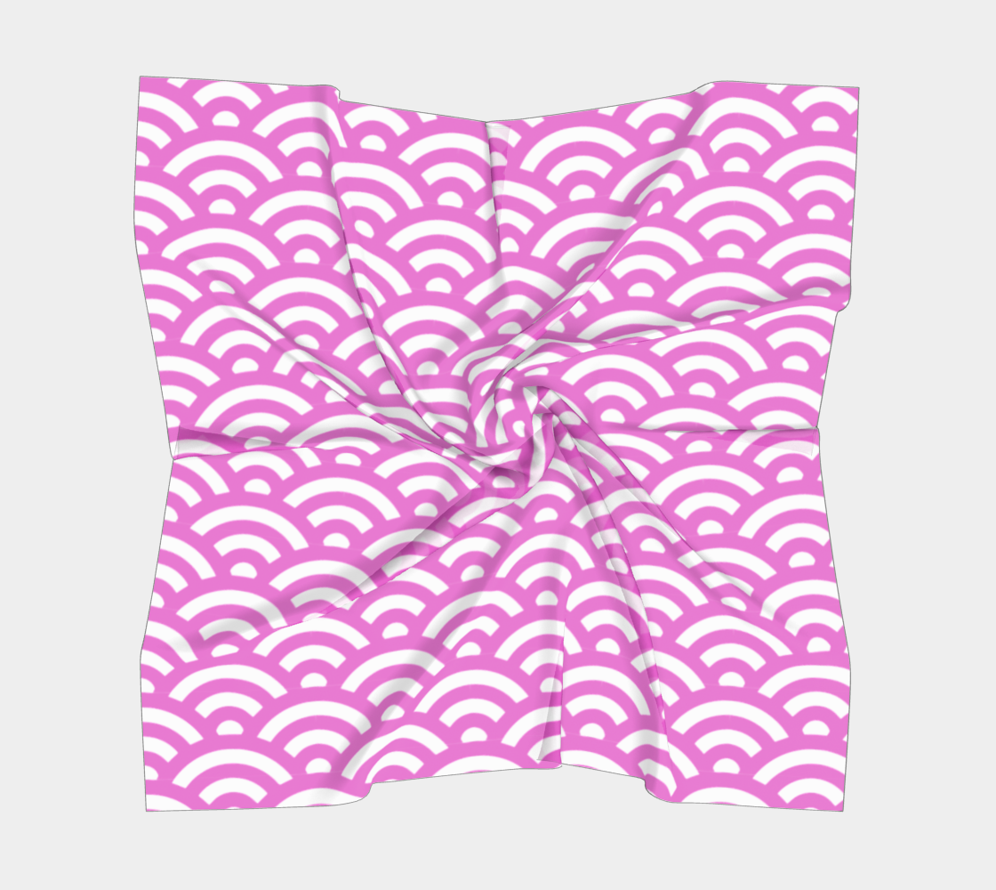 pink waves scarf