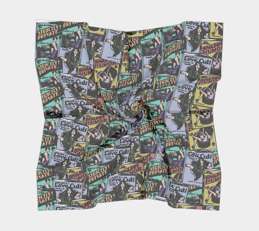 comic books pattern scarf