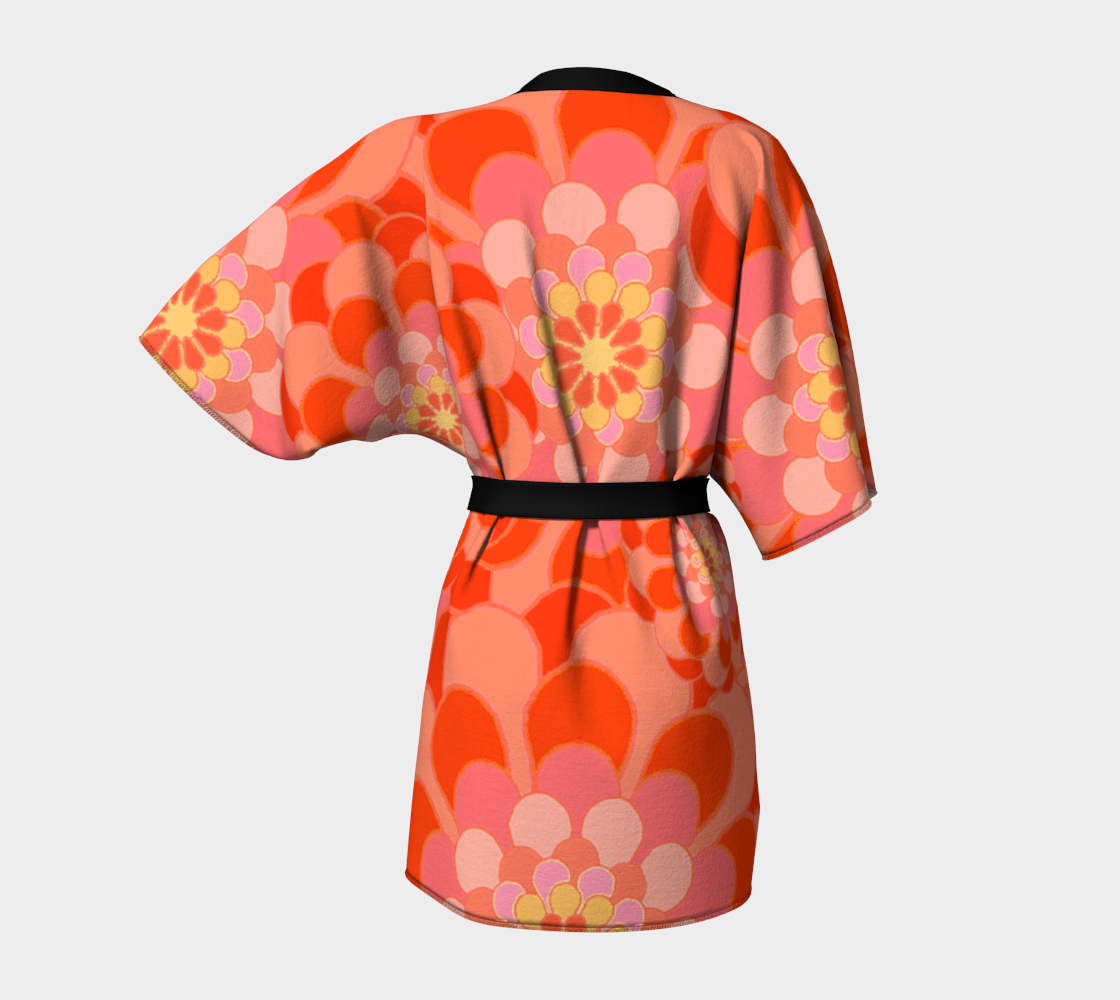 orange floral kimono