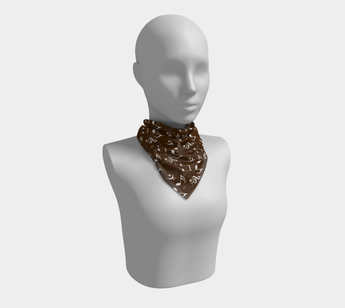 brown music scarf