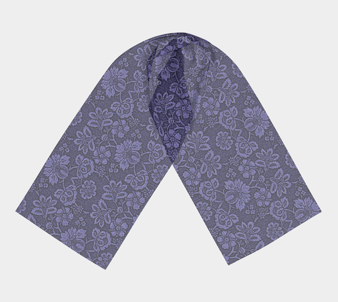 damask purple scarf