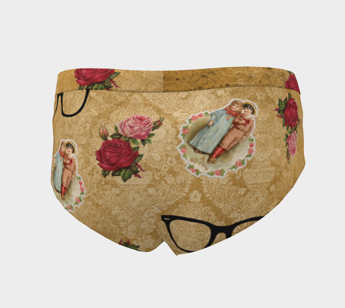 vintage glasses beige cheeky briefs