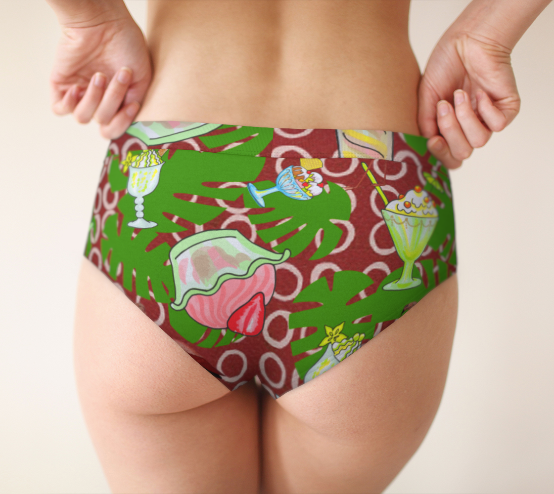 ice cream tropical pattern cheeky briefs