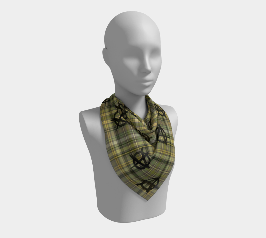 yellow plaid anarchy scarf