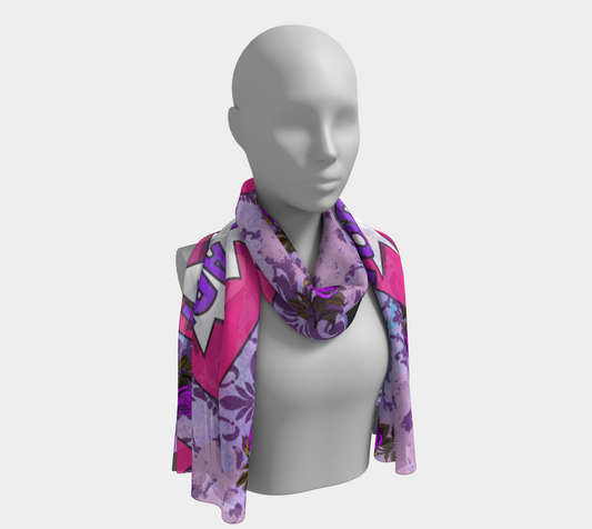 purple retro pop scarf