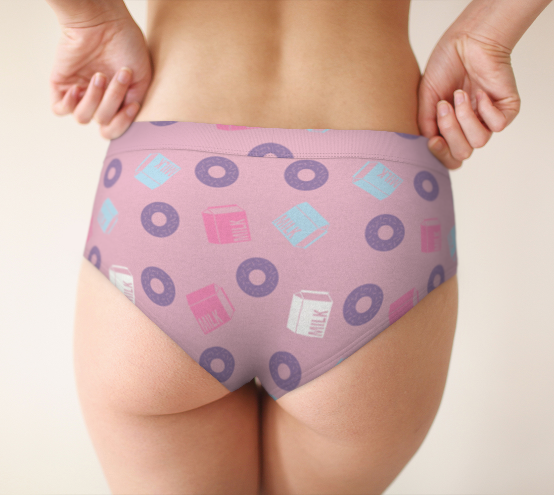 milk and donuts pink cheeky briefs