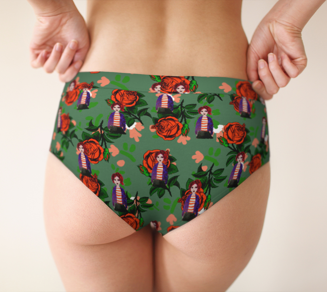 fiola pattern green cheeky briefs