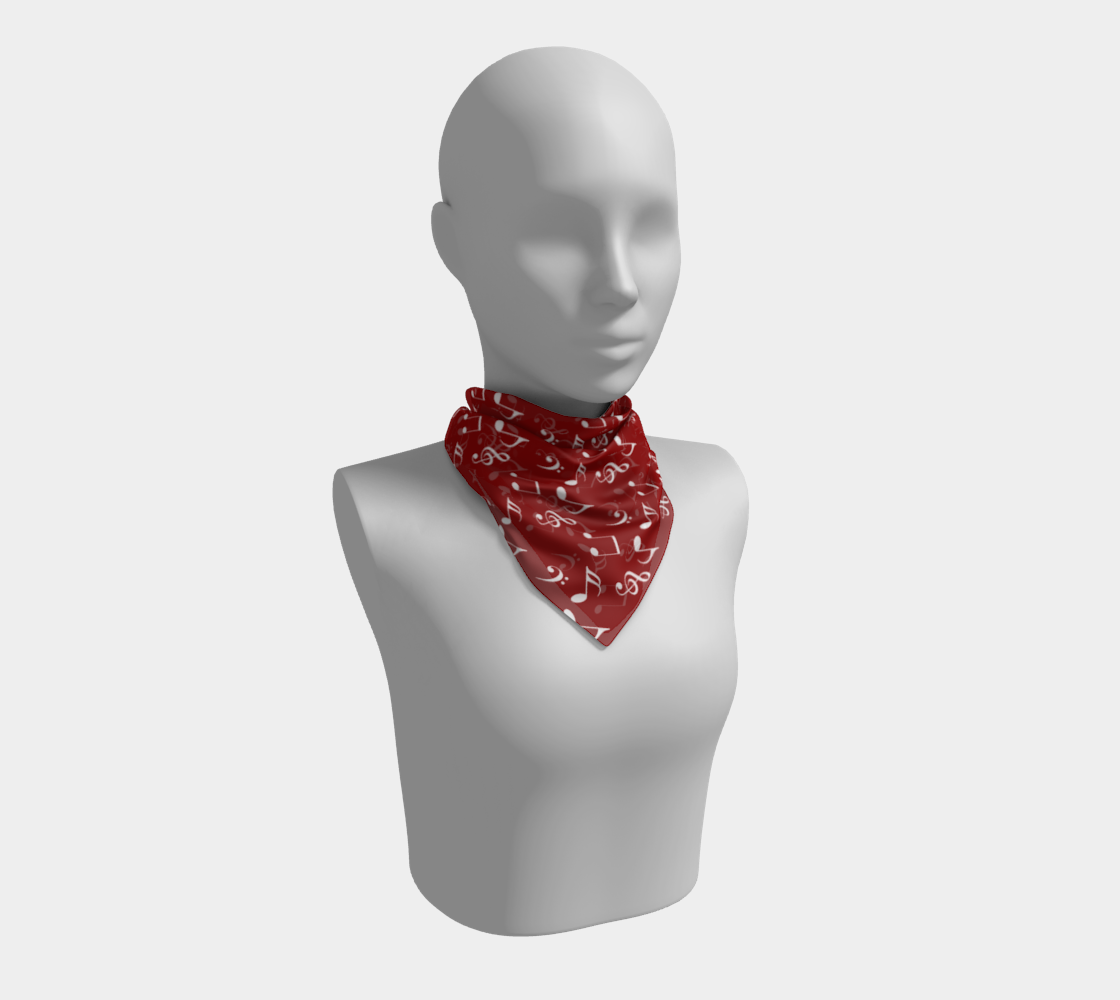 red white music scarf