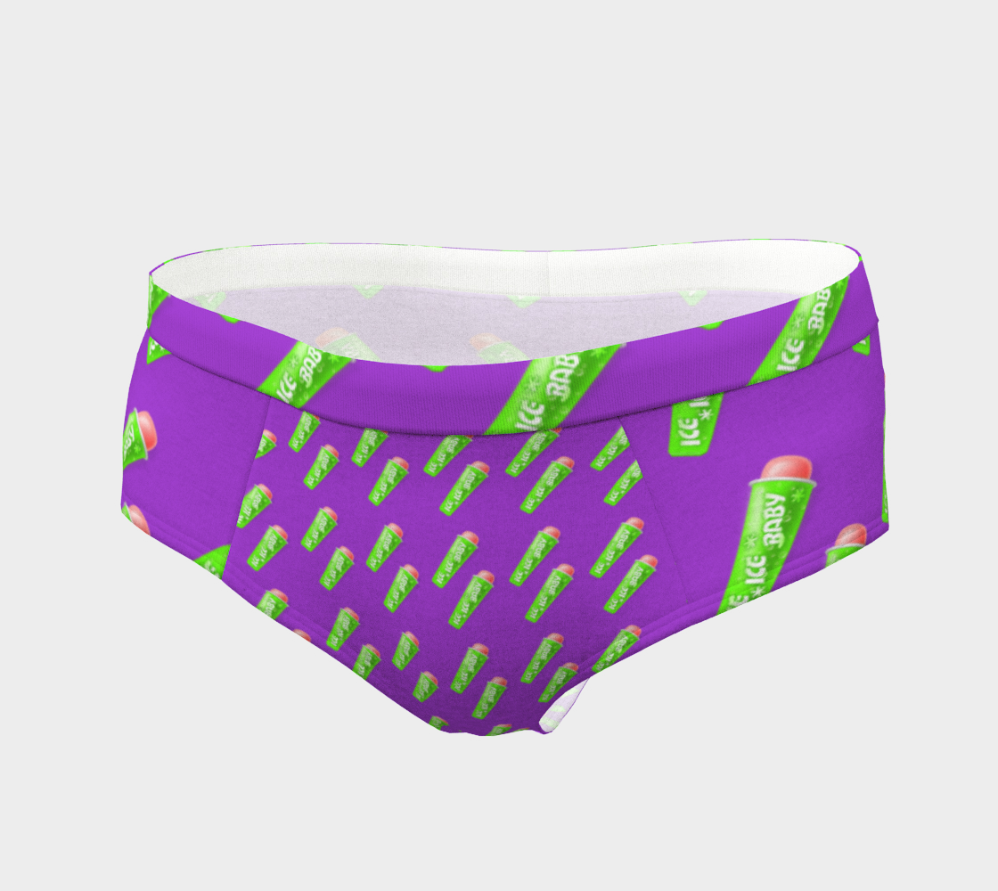 ice freeze purple pattern cheeky briefs