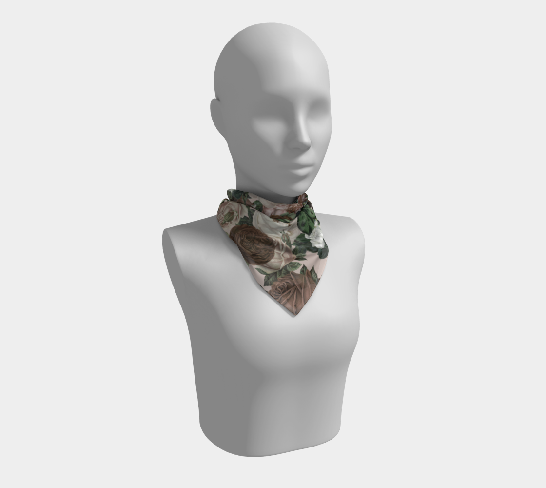 rose bushes brown scarf