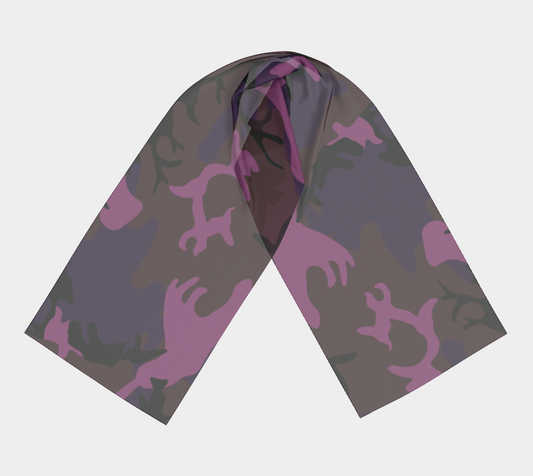 Camouflage violet scarf