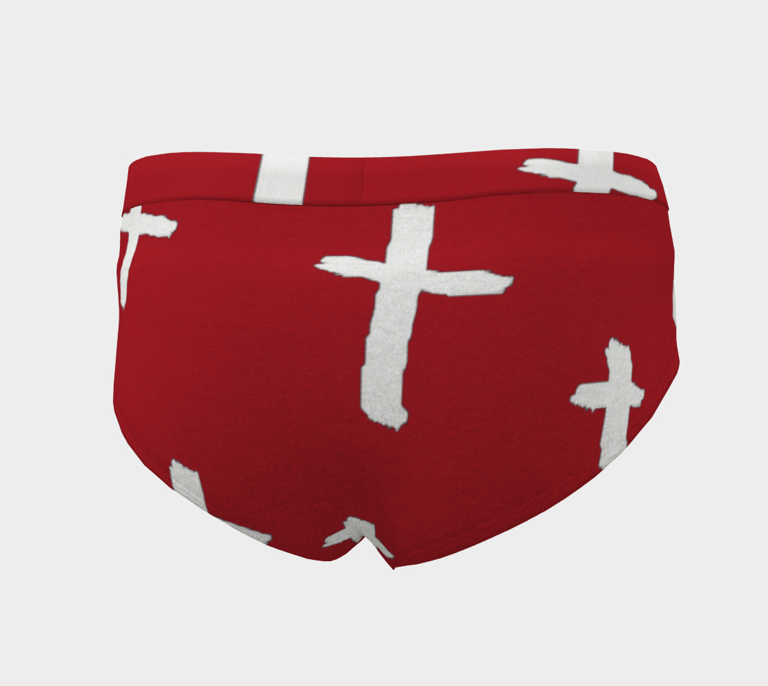 red white cross cheeky briefs