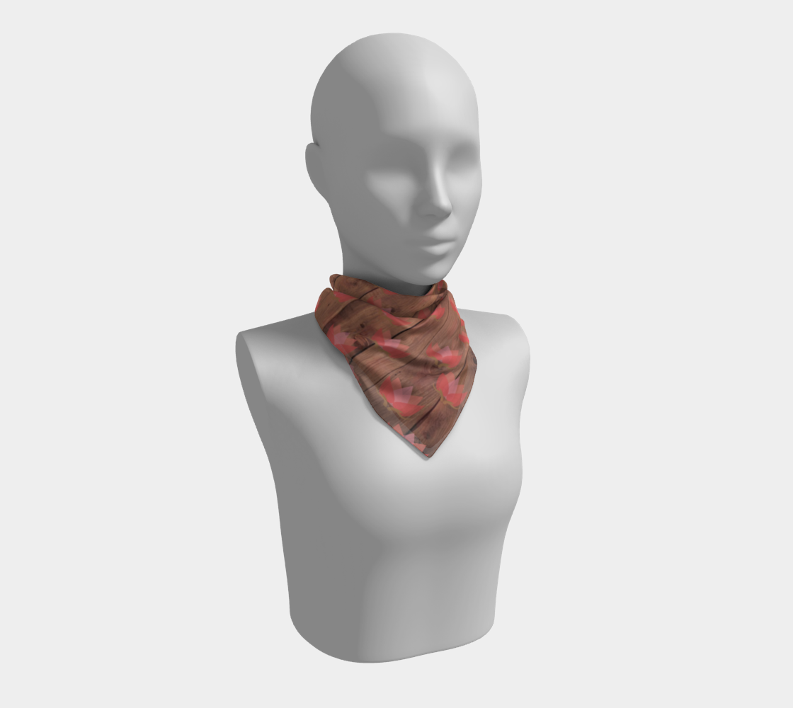 zen lotus wood wall scarf