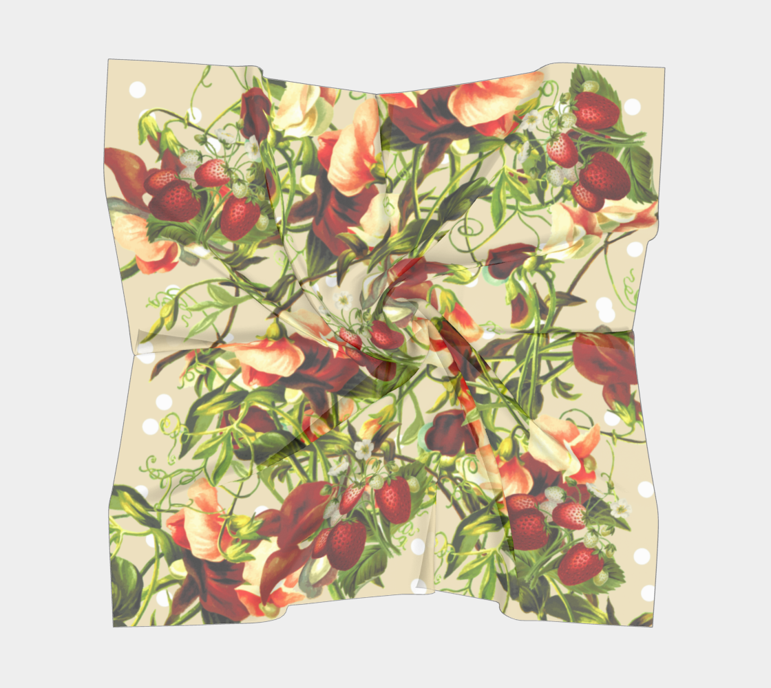 fruit blossom beige scarf