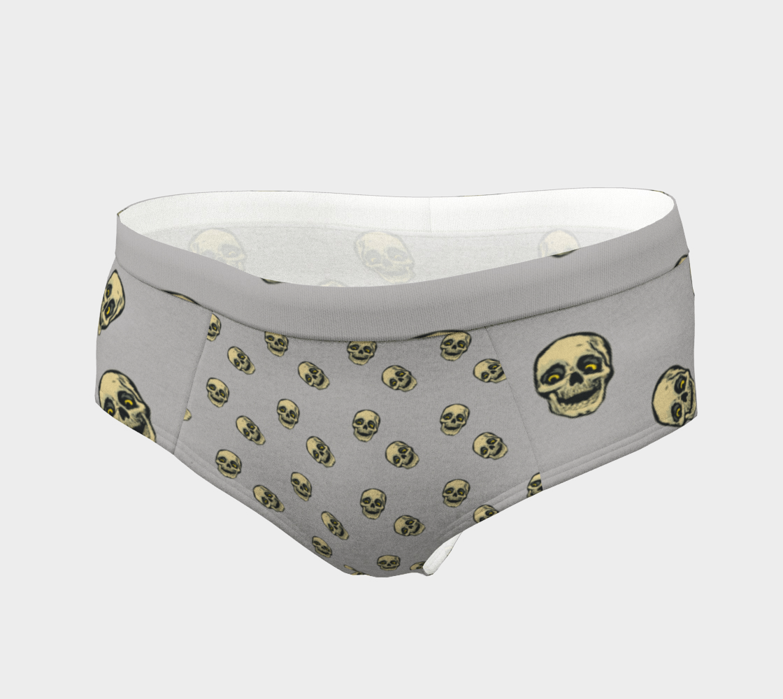 skull grey pattern cheeky briefs