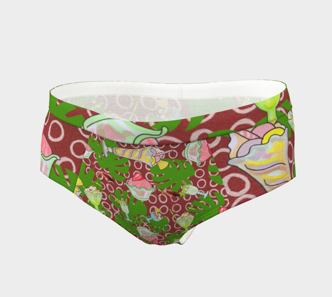 ice cream tropical pattern cheeky briefs