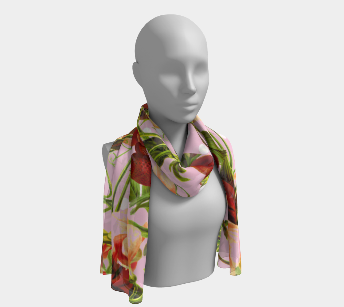 fruit blossom pink scarf