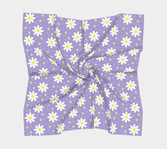 daisy dots violet scarf