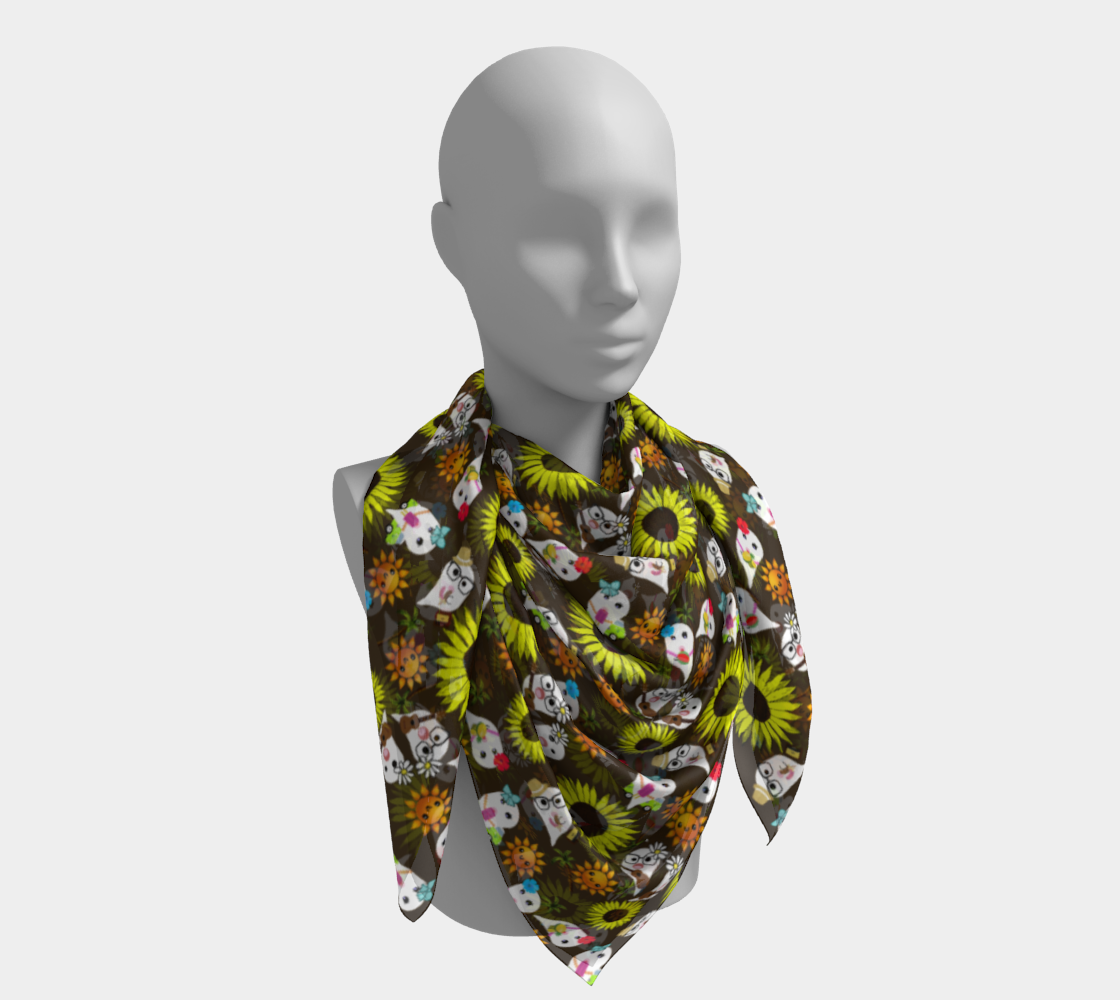 hawaii ghost brown scarf