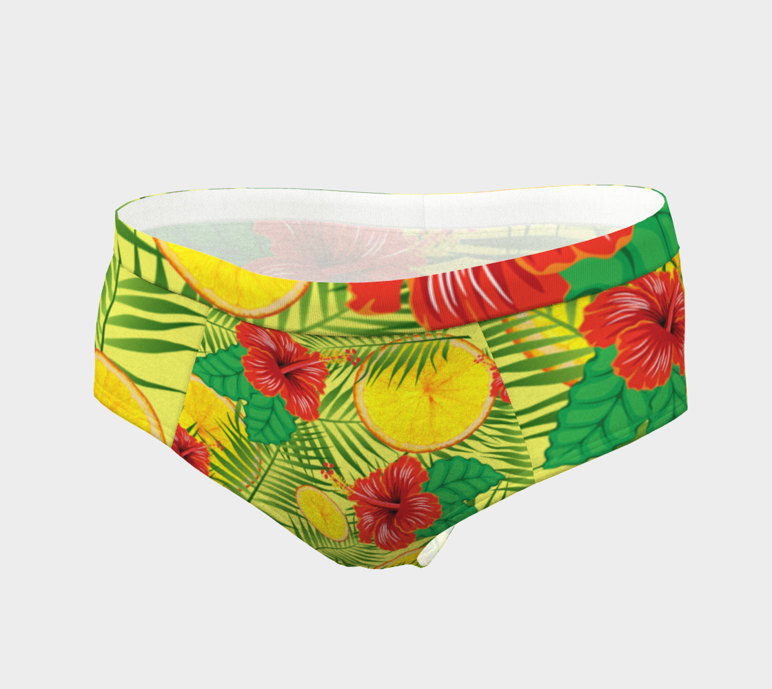 orange tropics yellow cheeky briefs