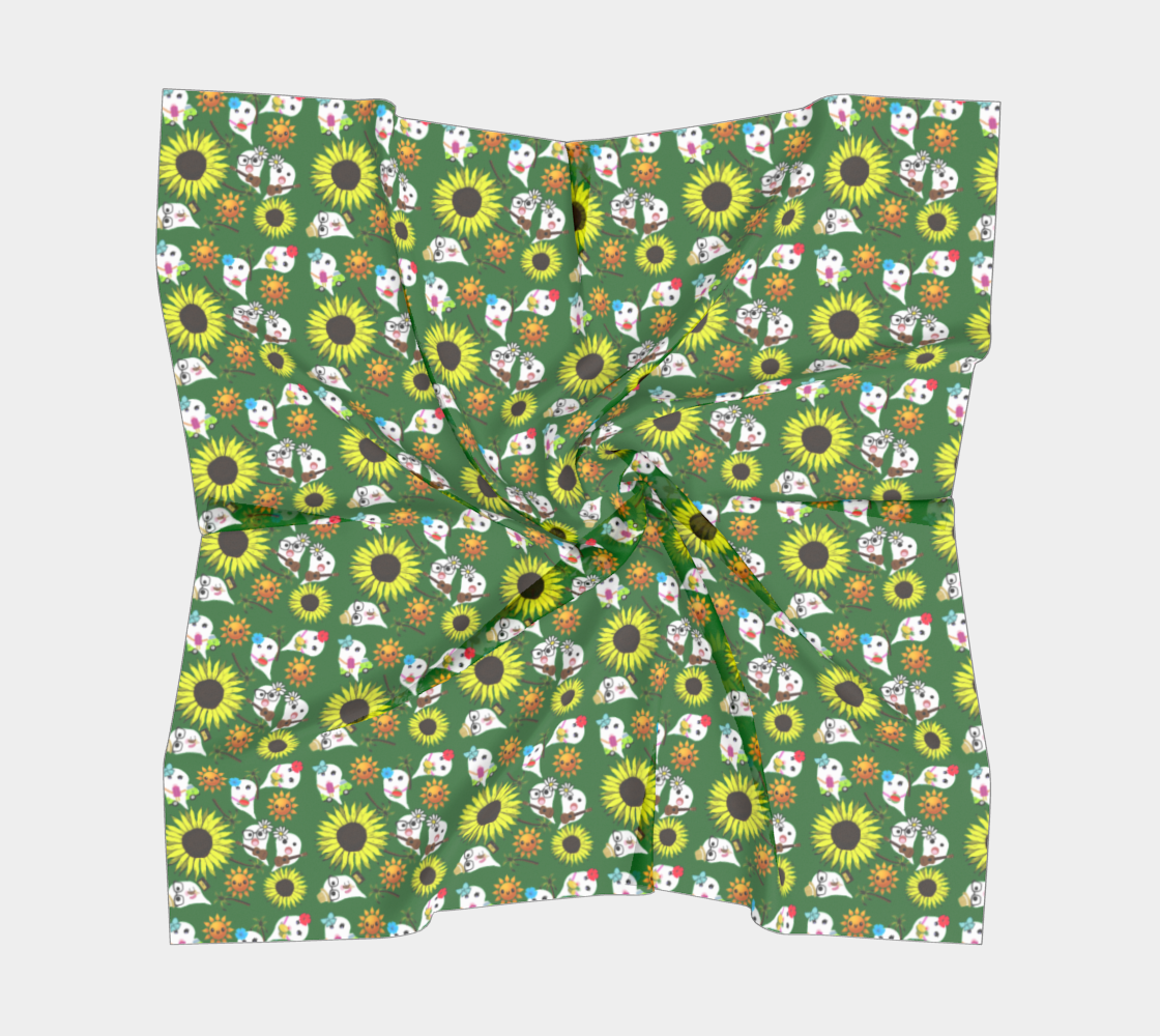 hawaii ghost green scarf